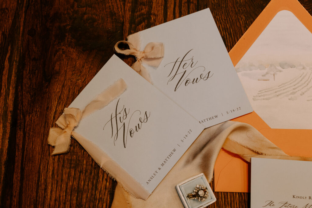 wedding winery vow books