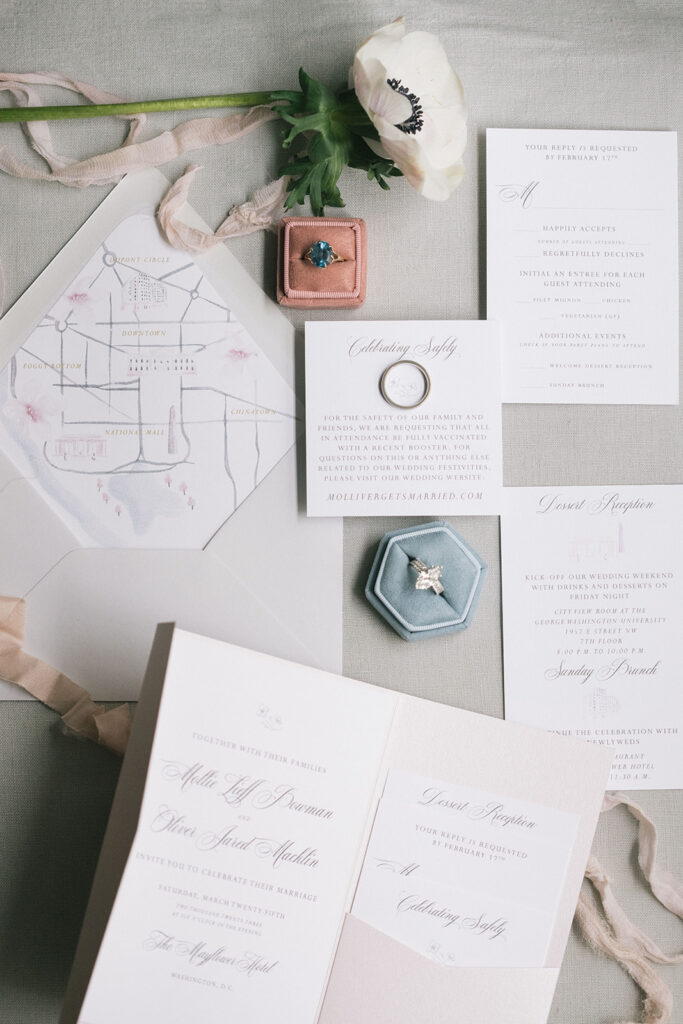 washington dc semi-custom wedding stationery invitation
