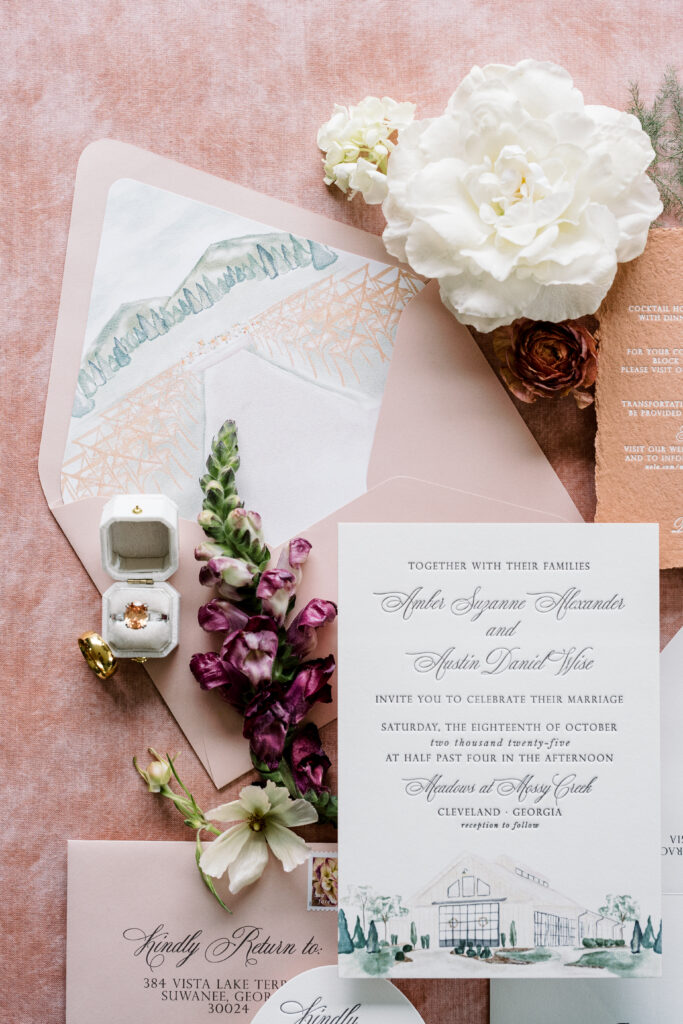 Meadows at Mossy Oak watercolor envelope liner