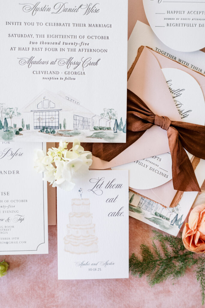 North Georgia mountain wedding venue in October