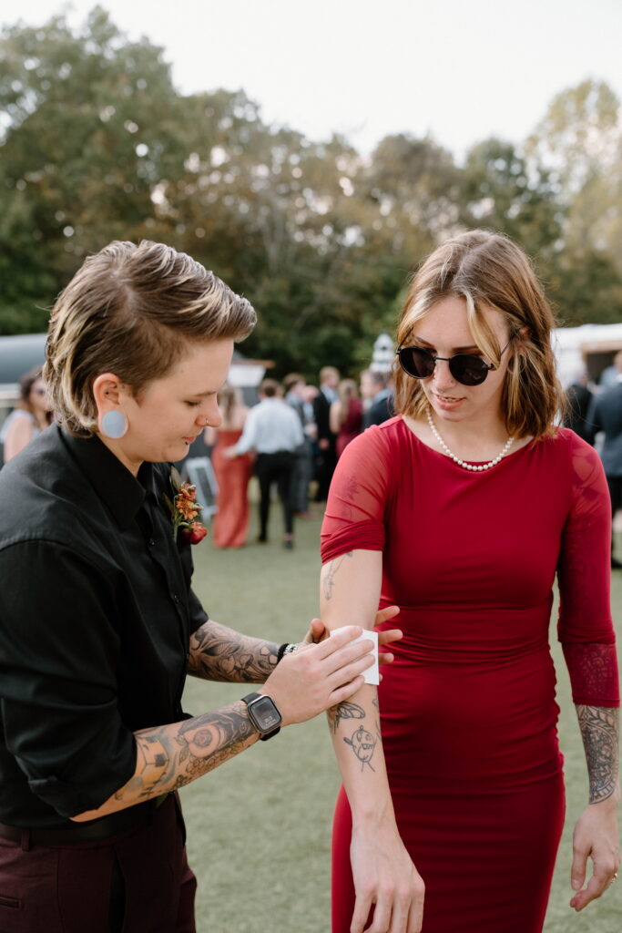 Temporary tattoo and sticker vending machine for Georgia wedding