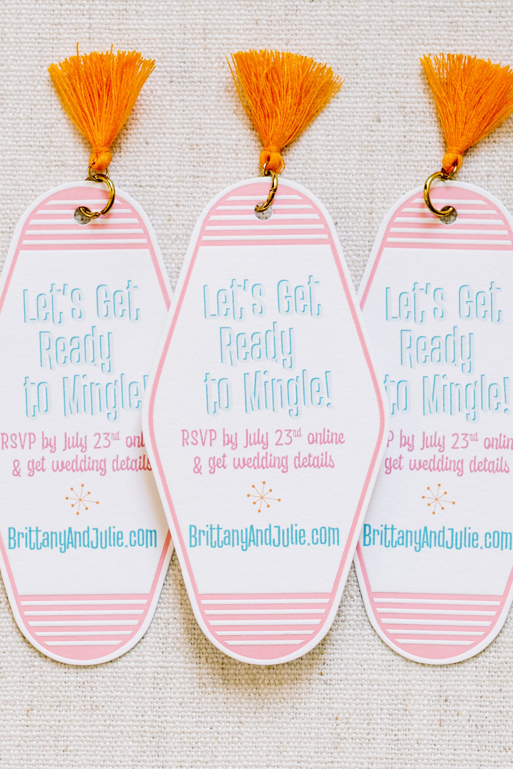 retro travel inspired wedding response card for atlanta wedding