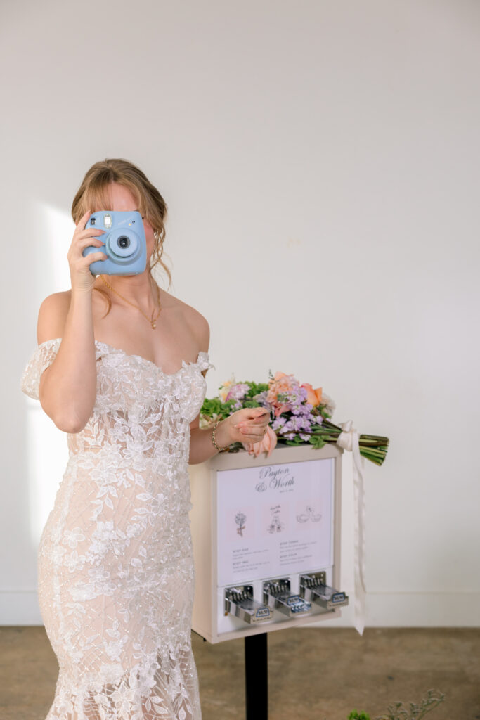 polaroid wedding atlanta retro fun